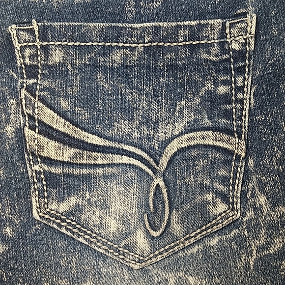 Twentyone Black Bleach Effects Straight Stretch Size 7/8R jeans - Picture 13 of 16